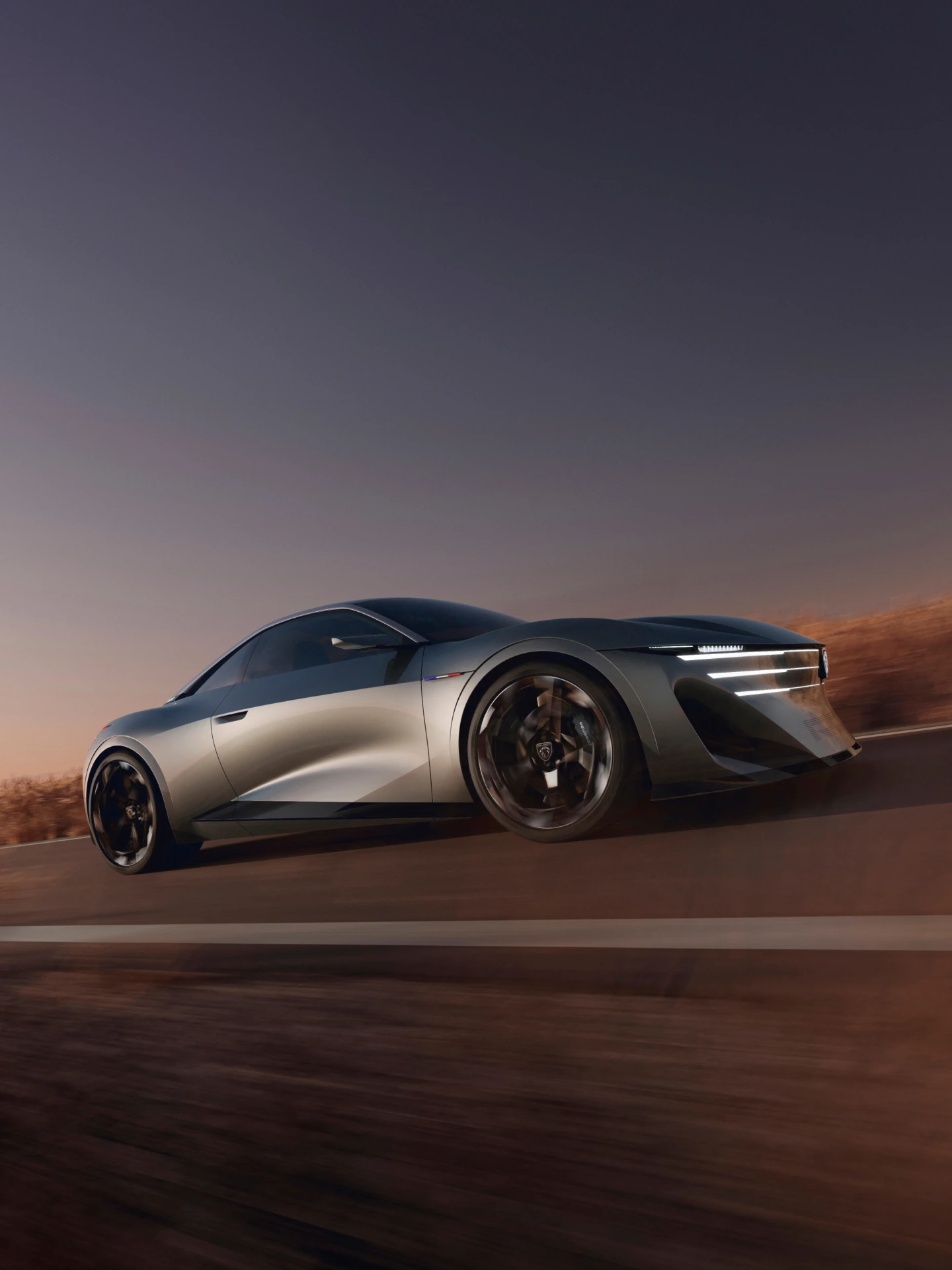 PEUGEOT RCZ Vision w ruchu na drodze