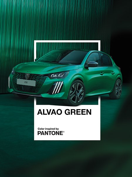 Pantone x PEUGEOT 208 w kolorze zielonym Alvao