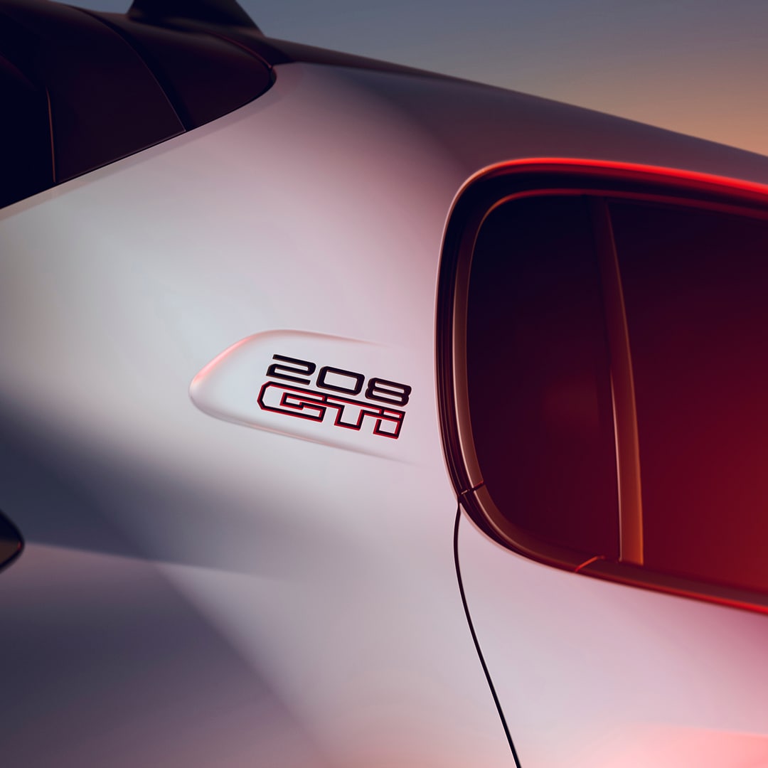 Nowy PEUGEOT E‑208 GTi – detal przodu