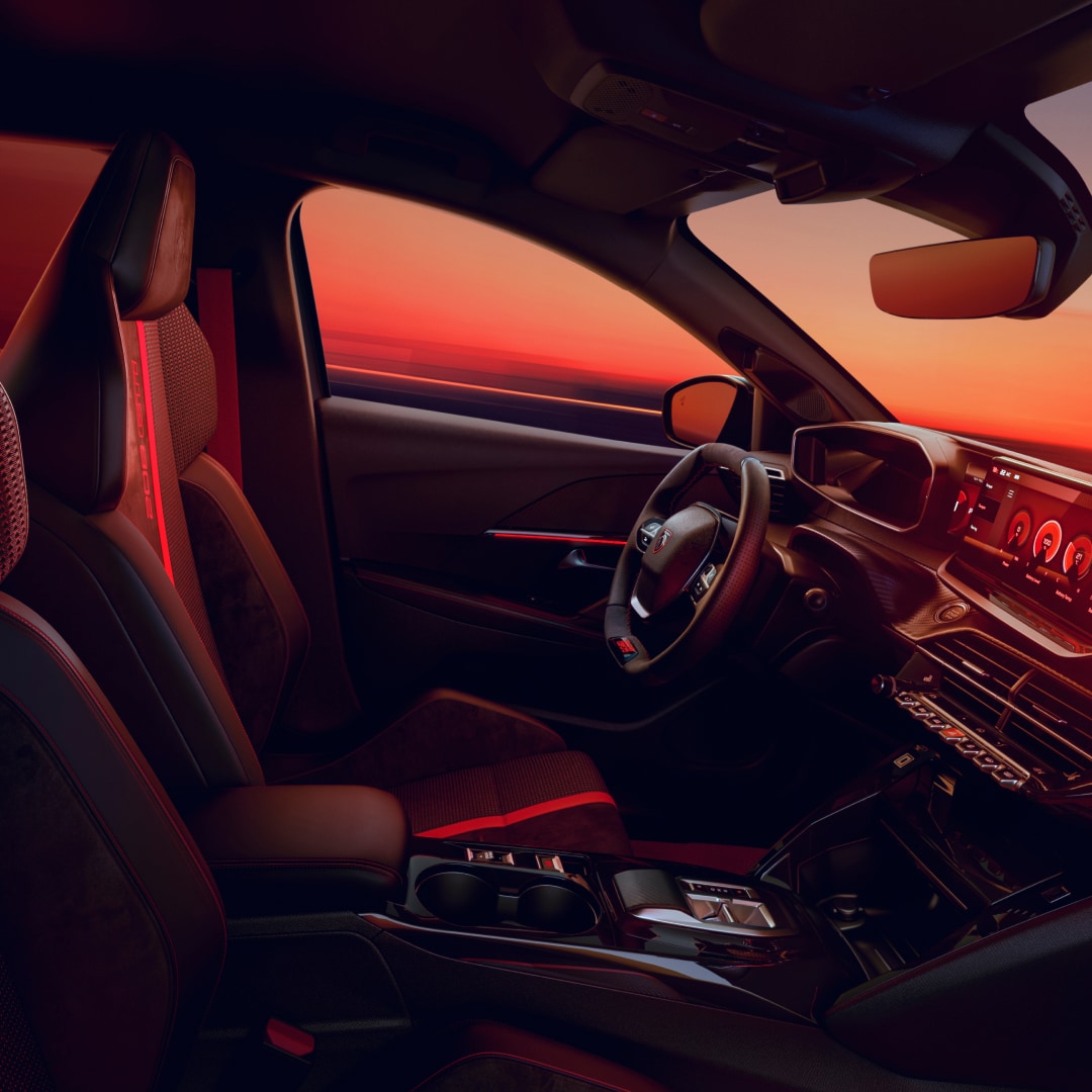 Nowy PEUGEOT E‑208 GTi – detal fotela