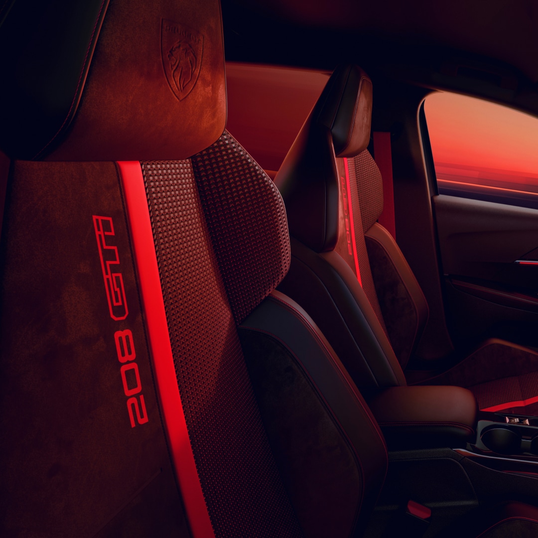 Nowy PEUGEOT E‑208 GTi – detal fotela