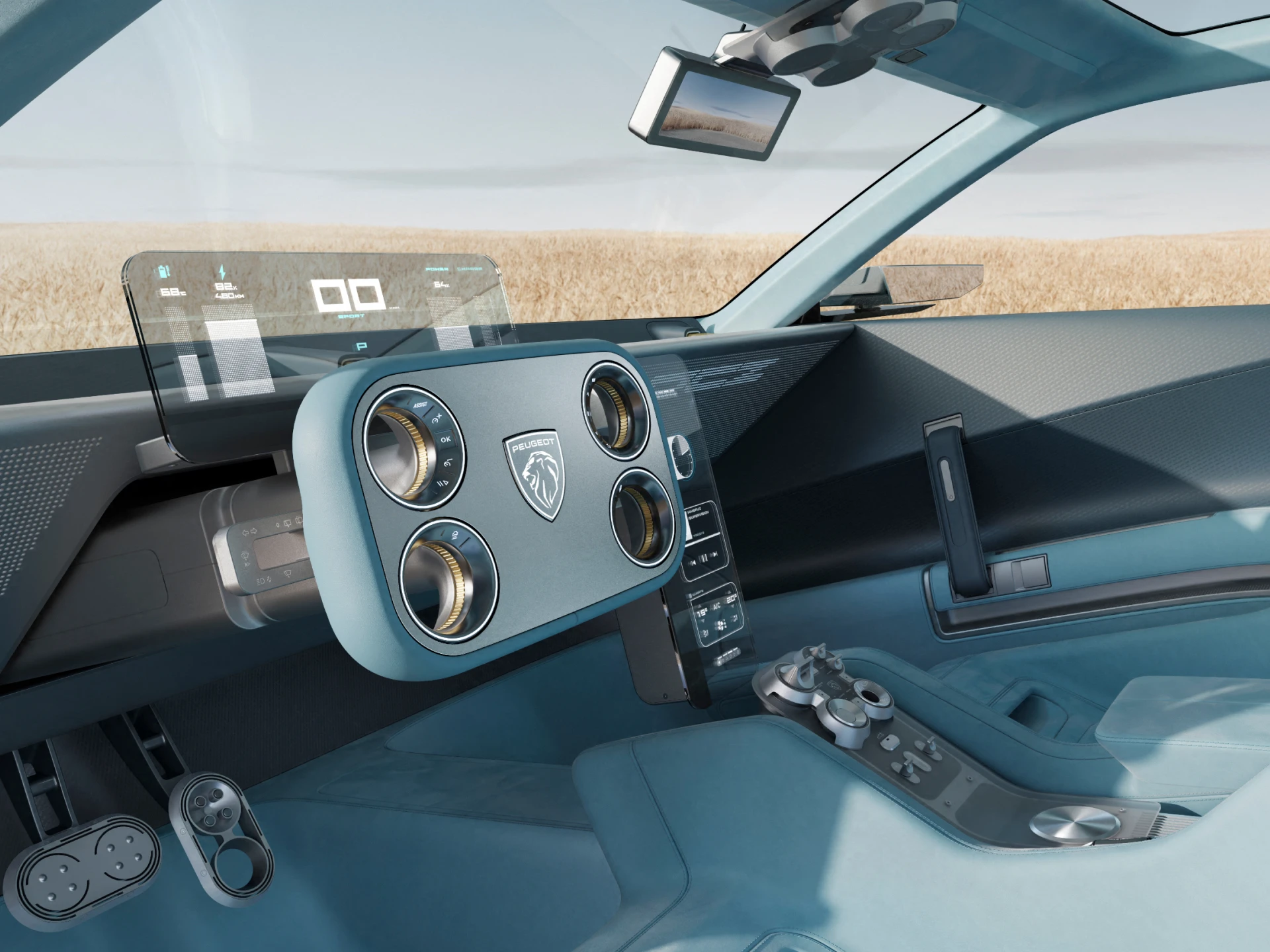 Peugeot RCZ Vision Concept z Hypersquare® i przezroczystym i‑Cockpit